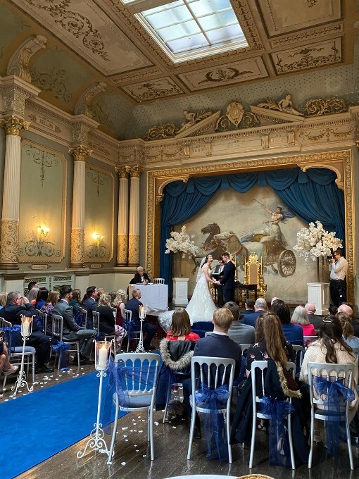 Wedding Ceremony Wales theatre Craig y Nos Castle