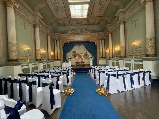 Wedding Ceremony at Craig y Nos Castle's theatre