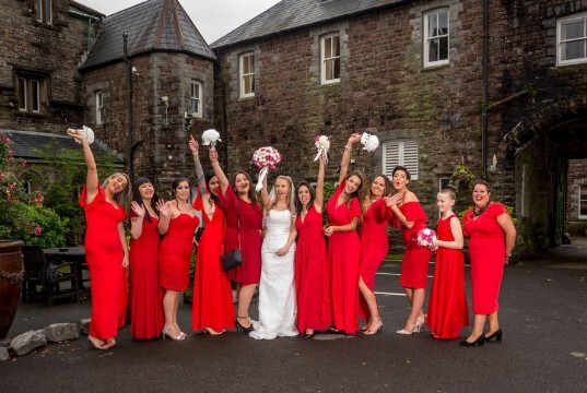 Wedding Ceremony Venue Swansea Craig y Nos Castle Courtyard 