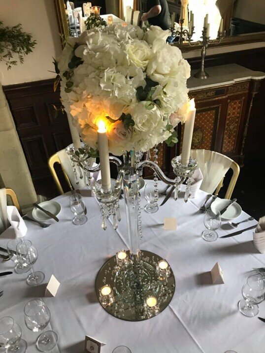 Craig y Nos Castle Table Centrepiece on Open Day January 2019