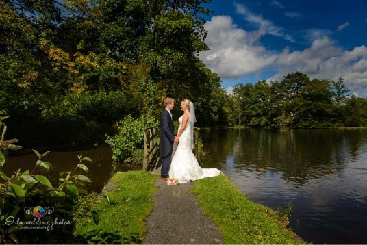 Boating Lake in Country Park at Craig y Nos Castle 