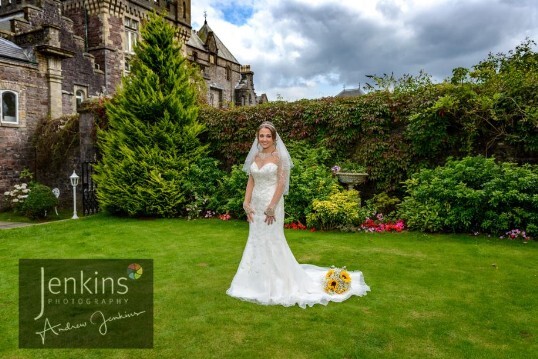 South Wales Wedding  theatre gardens Craig y Nos Castle