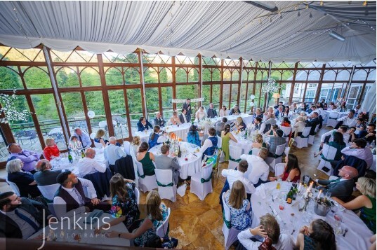 Wedding Venues South Wales Craig y Nos Castle Consevatory Green Chairs