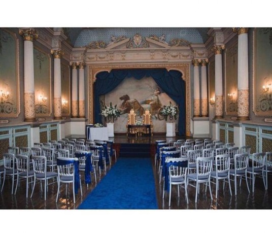 Marriage Venue Wales Craig y Nos Castle Ceremony Room 