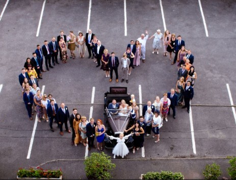 Courtyard Car Park South Wales Wedding Venue Craig y Nos Castle