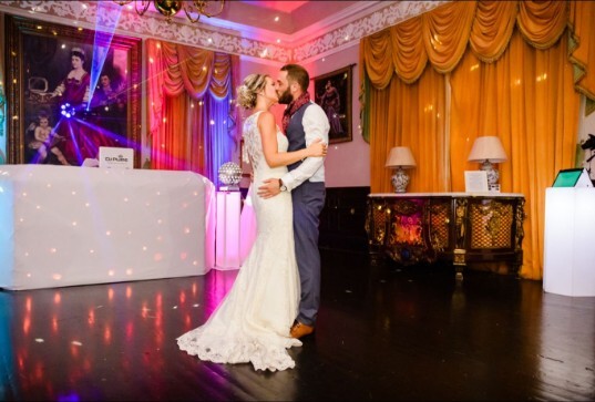 First Dance of Evening at Craig y Nos Castle Wales Wedding Venue