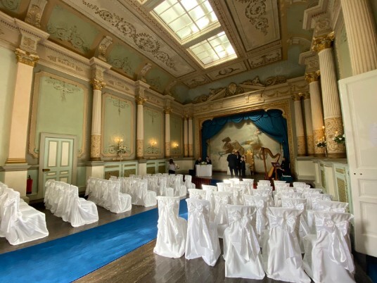 Wedding Ceremony at Craig y Nos Castle's theatre