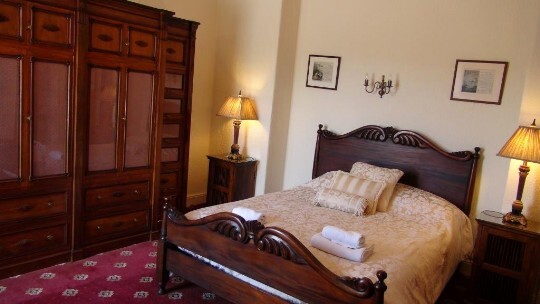 Room AB35 double bed Craig y Nos Castle Room AB35 bed
