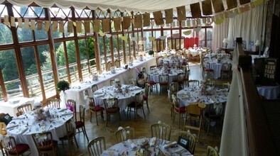 Craig y Nos Castle Conservatory laid up for a wedding breakfast Craig y Nos Castle Conservatory laid up for a wedding breakfast
