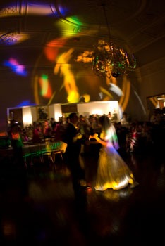 Wedding Disco in Music Room at Craig y Nos Castle Wedding Venue, Wales