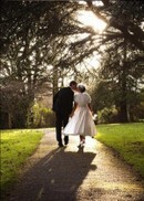 Chris Barroccu Wedding Photographer Bride and Groom on path