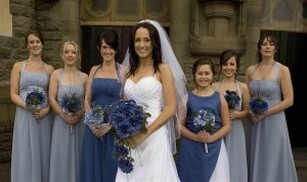 Chris Barroccu Wedding Photographer Bride and bridesmaids at Church