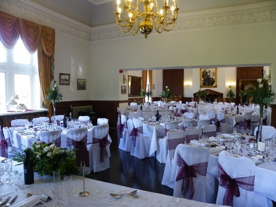 Craig y Nos Castle Wedding Venue the Function Room in use for a wedding breakfast