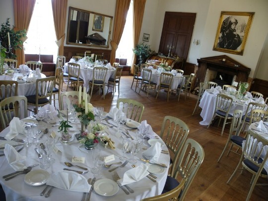 Craig y Nos Castle Wedding Venue the Billiard room with character oak flooring 