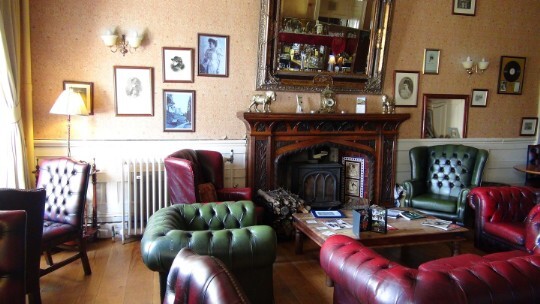 Craig y Nos Castle Wedding Venue Swansea Patti Bar featuring old Edwardian fireplace