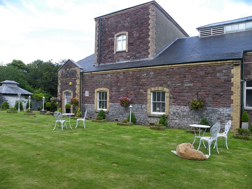 Craig y Nos Castle Wedding Venue Swansea Theatre Gardens showing the side view of the opera house