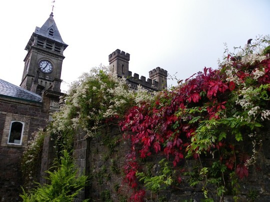 Craig y Nos Castle Wedding Venue in the Upper Swansea Valley, showing Theatre Gardens