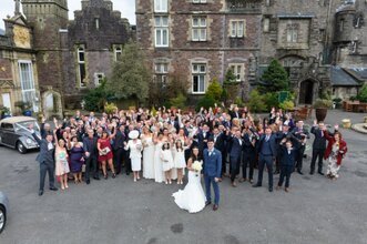 Craig y Nos Castle courtyard by Gareth Jones Wedding Photographer