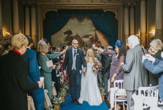 Wedding Ceremony Room the theatre at Craig y Nos Castle wedding venue Pontardawe