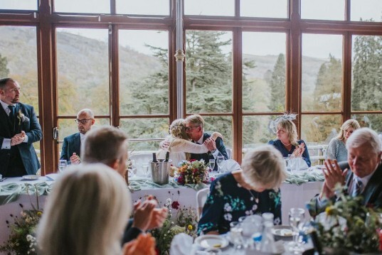 Reception Table Craig y Nos Castle