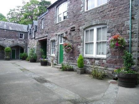 Craig y Nos Castle Atrium Yard looking towards AB14, 15, 16, and on right, what will become AB17 Wedding Venues South Wales - Craig y Nos Castle Atrium Yard