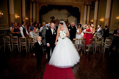 Craig y Nos Castle Theatre bride and groom by Kevin John Photography