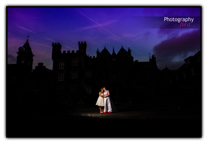 Photography First Wedding Photography Couple in front of Craig y Nos Castle in South Wales