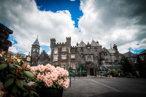 Craig y Nos Castle Courtyard view from road