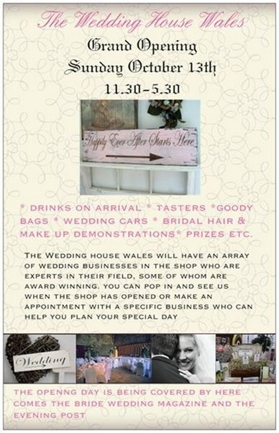 Wedding House Wales Grand Opening Poster